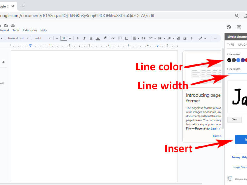 How to Insert a Signature Line in Google Docs